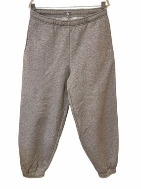 Gold Hinge Gray Fleece Jogger Sweatpants M Cozy Athleisure Loungewear